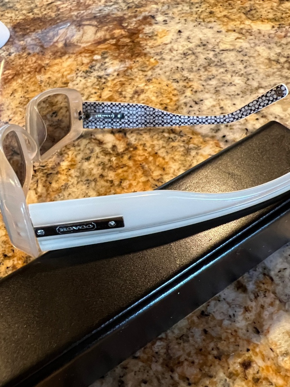 Coach Clear Frame Sunglasses with Black Lenses - Picture 9 of 9